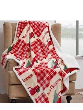 Phyllis Dobbs Regal Comfort 'Tis The Season Flannel Throw. New In Packaging.